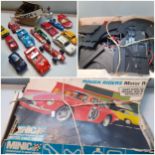 Scalextric cars and accessories to include an Escort RS1600, a T C 600, buildings, track and other
