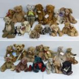 A collection of bears, some mohair to include Carlton Bears, Doddy bears, Merrythought, Actually