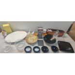 Mixed domestic items to include cut glass bowls, decanters and other items, Waterford bowls,