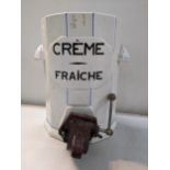 An early 20th century Digoin Sarreguemines French Crème Fraiche dispenser Location: