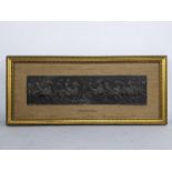 A Regency bronze plaque signed and dated Henning 1820 June 20, 23cm x 5.5cm, framed Location: