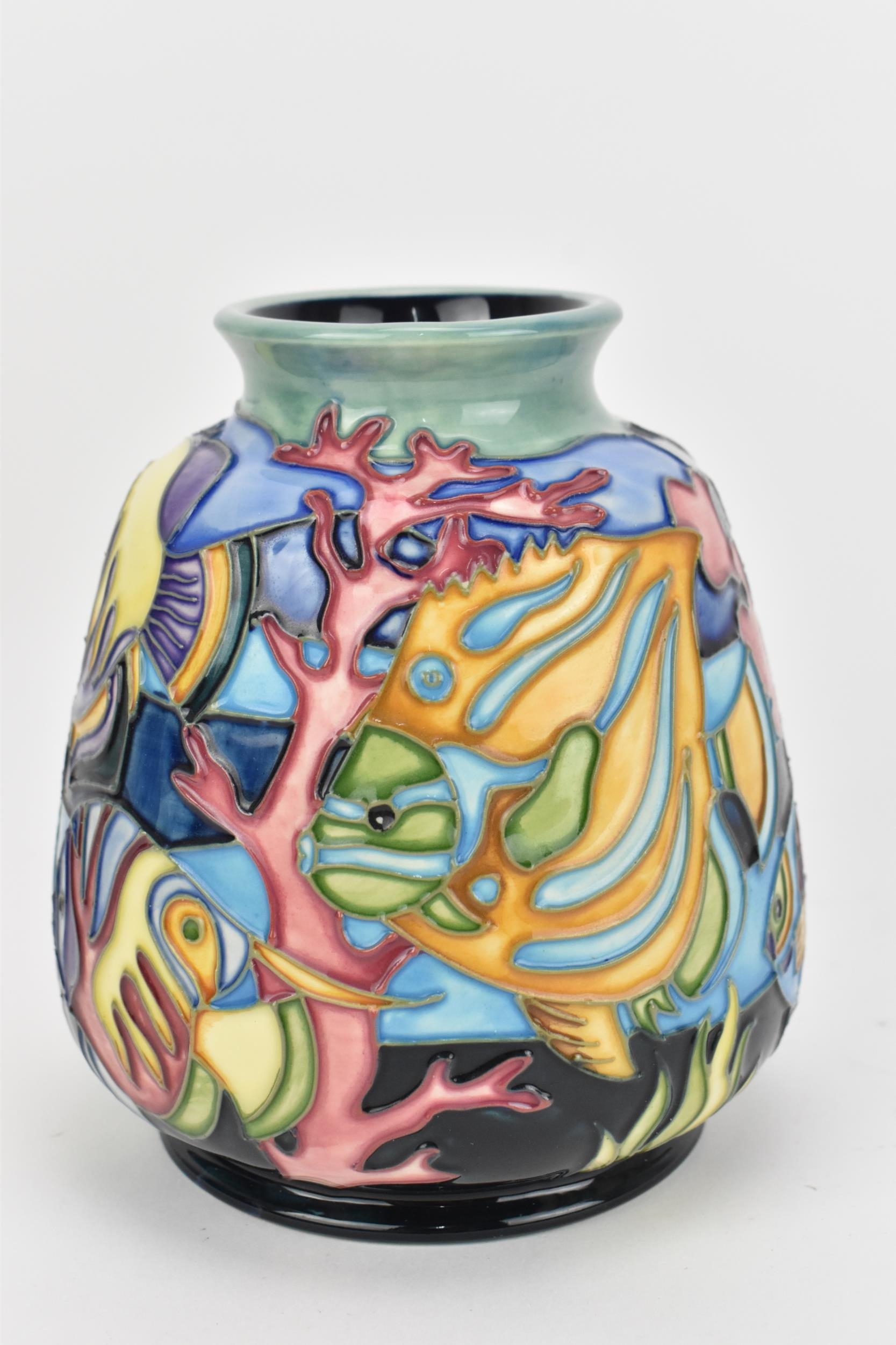 A Moorcroft Pottery vase in the 'Martinique' design by Jeanne McDougall, depicting coral reef - Image 3 of 5