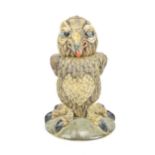 Andrew Hull for Cobridge, a ceramic stoneware grotesque Wally Bird jar and cover in the manner of