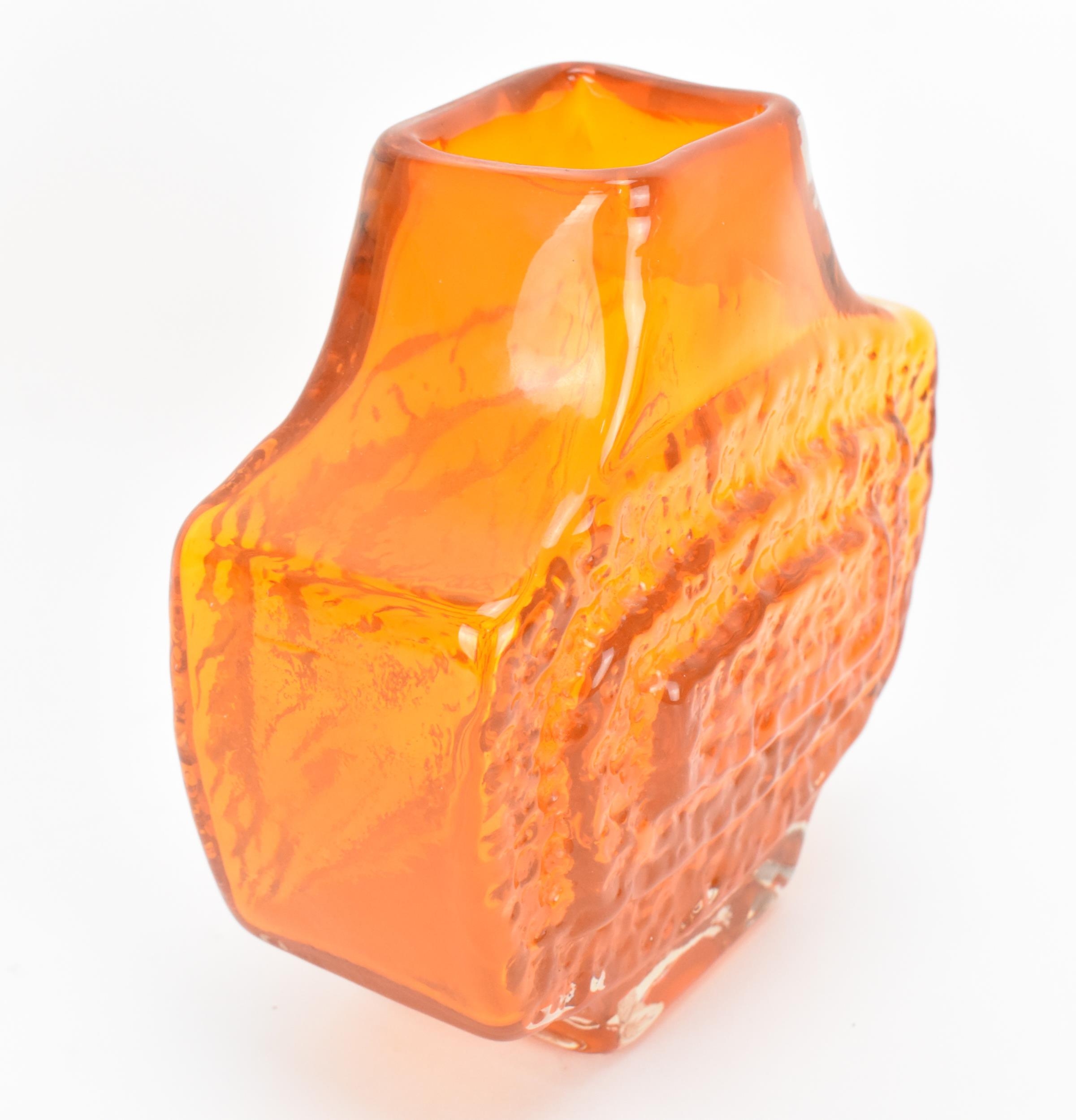 A Whitefriars tangerine 'TV' vase designed by Geoffrey Baxter (British, 1922-1985), pattern no. - Image 2 of 4