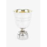 A small late 20th century silver cup by Brian Leslie Fuller, London 1996, engraved 'Alderman Roger