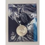 The Royal Mint, 'Britannia' 2015 UK £50 fine silver coin, on the Treasure for Life card presentation