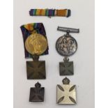 British WWI medals to include Victory and British war medals awarded to 'REV.C.R.B.DAKEYNE.' along