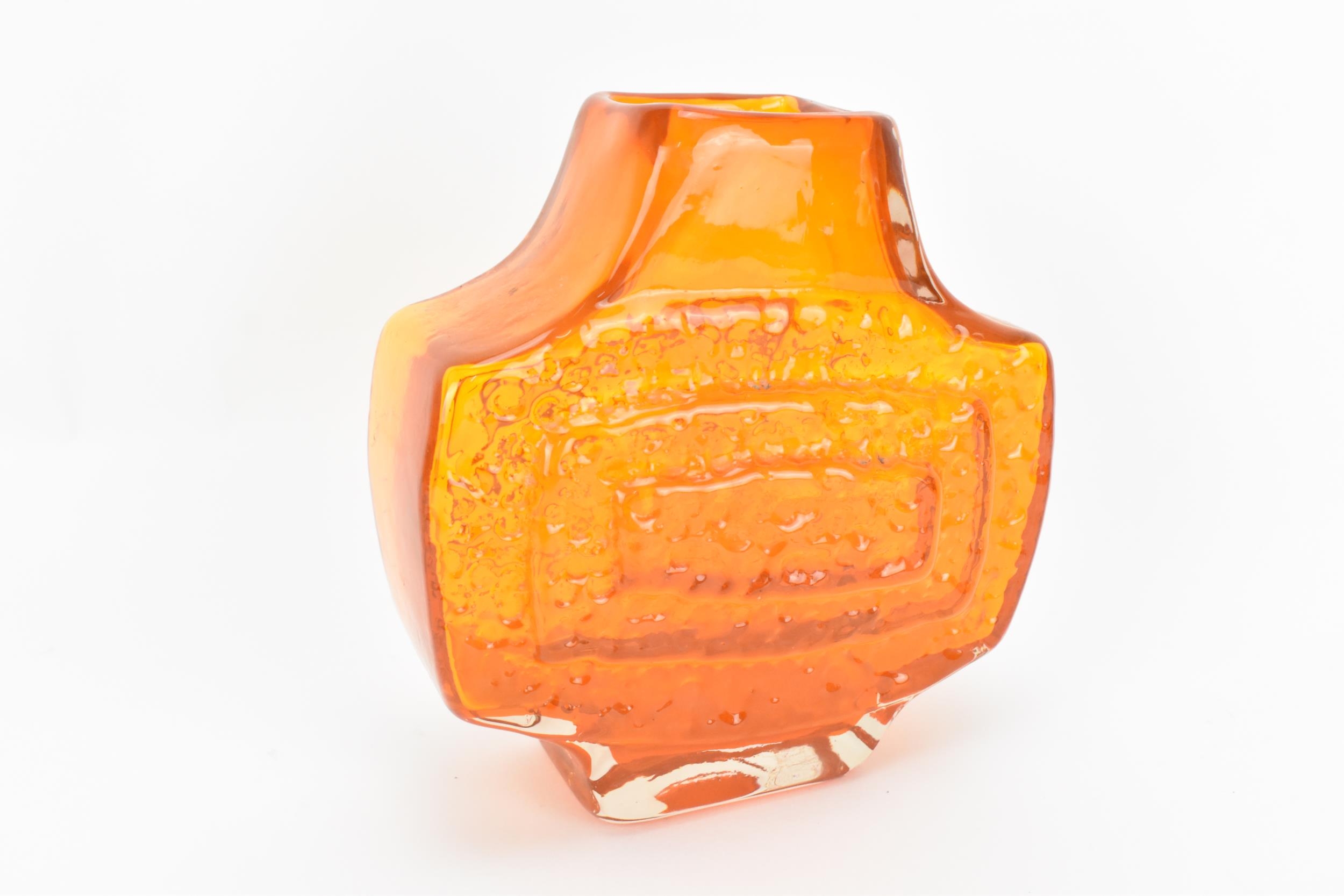 A Whitefriars tangerine 'TV' vase designed by Geoffrey Baxter (British, 1922-1985), pattern no. - Image 3 of 4