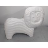 A Jonathan Adler, handmade in Peru, ceramic sculpture of a lion 25cm x 33cm Location: