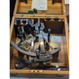 A cased S. Smith & Sons Kelvin Hughes Division Sextant numbered 64789 Location: 5:3