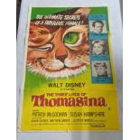 Walt Disney film poster for Thomasina, Double Crown folded, 20 inches x 30 inches, date 1963