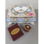 A late 20th century Limoges trinket box, together with an Edgar Berebi limited edition trinket box