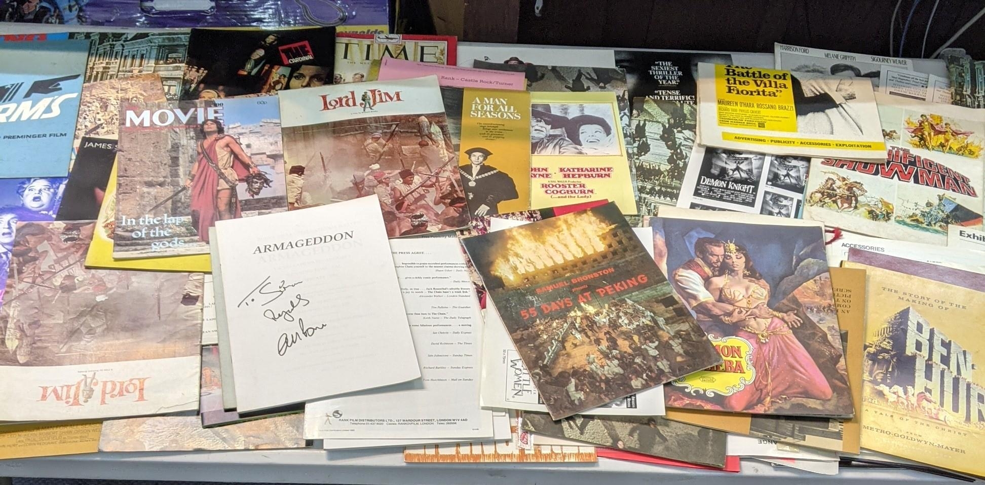 Film Brochures, Campaign books, Publicity Booklets - some signed to include Wolf, Reservoir Dogs,