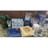 A quantity of glassware to include Royal Scot Crystal vase, bowl and tankard, Schott Zwiesell hi-