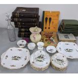 A mixed lot to include an early 20th century Royal Albert part tea set decorated with birds