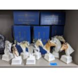 A group of Royal Worcester Equine Studies models to include Astrope, Lampon, Aethon, Chronos,