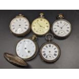 Five late 19th/early 20th century pocket watches to include a silver cased Waltham watch Location: