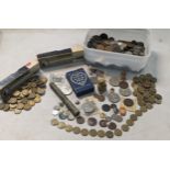 A mixed lot to include early to mid 20th century coinage to include 1930s threepence and later