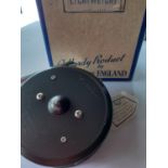 A Hardy 'The Lightweight' fly fishing reel with original box and returns ticket No:465. Location:1.2