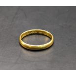 A 22ct gold wedding band, total weight 2.7g Location: