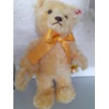 Steiff - a 2017 Eliza, The Spring Swarovski yellow bear with crystals to the yellow ribbon and