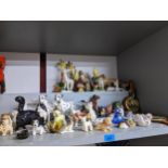 A collection of mainly ceramic animal models to include those by Beswick, Sylvac, Royal Worcester,