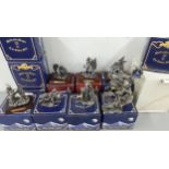 A quantity of boxed Tudor Mint Myth & Magic pewter mystical models with crystal additions to include