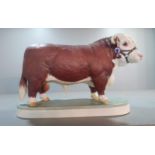 Royal Worcester - a 1959 Hereford Bull modelled by Doris Linder, No 34 Location: 4:1