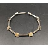 A 9ct white gold bracelet, A/F total weight 8.7g Location: