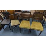 Five mixed chairs to include a Regency mahogany hall chair Location:LAB