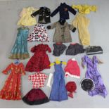 A small collection of 1970s dolls clothing to include a Paul (Sindy) blue felt coat, a Tressy