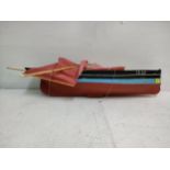 A pond yacht with a painted wooden hull, 67cm long Location: