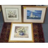 Mixed pictures to include framed and glazed Terry Bailey print of Sailing boats, a limited edition