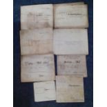 Indentures- A group of Eight 19th Century William IV and Victorian Yorkshire vellum and paper