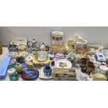 A mixed lot to include Sylvac, Sheffield pewter tea set, Villeroy & Boch and other items Location: