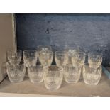 Waterford 'Colleen' red and white wine glasses and five water glasses (13) Location: 7:2