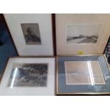 A group of engravings and antiquarian prints to include a George Horton docklands scene entitled