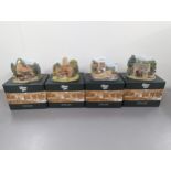 A group of three boxed Lilliput Lane flat back houses to include 'The Garden of England', 'The