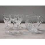 Waterford crystal glassware to include a pitch jug Location: