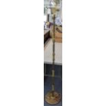 A vintage onyx and brass standard lamp, 150cm high Location: