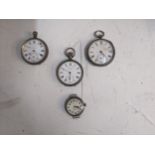A Victorian silver cased Segwood pocket watch, a Lancashire watch Co. silver cased pocket watch, a