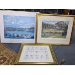 Golf and cricket related pictures to include a limited edition Alan Fearnley signed print Location: