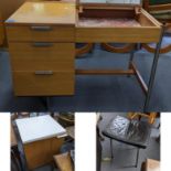 A mid 20th century Stg John & Sylvia Reid dressing table together with a Stag bedside cupboard and