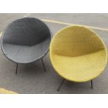 Two mid 20th century Dirk Van Sliedregt Style rattan chairs Location: