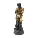 Gaston Veuvenot Leroux (1854-1942) French The snake charmer, orientalist patinated spelter