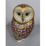 A Royal Crown Derby paperweight of an owl, 11cm h Location:9.1