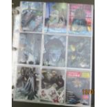 Album of approx. 400 trading cards Batman master Series-X Files-Ghost and Lady Death