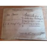 A single 1872 Duchy of Lancaster Grant indenture between The Queen Defender of the Faith to George