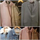 Two vintage gents blue jean jackets, one a Lee example A/F (discolouration to sheepskin collar-see
