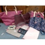 Radley- A group of 2 modern handbags, 2 canvas rucksacks and 2 purses (one A/F) together with 4